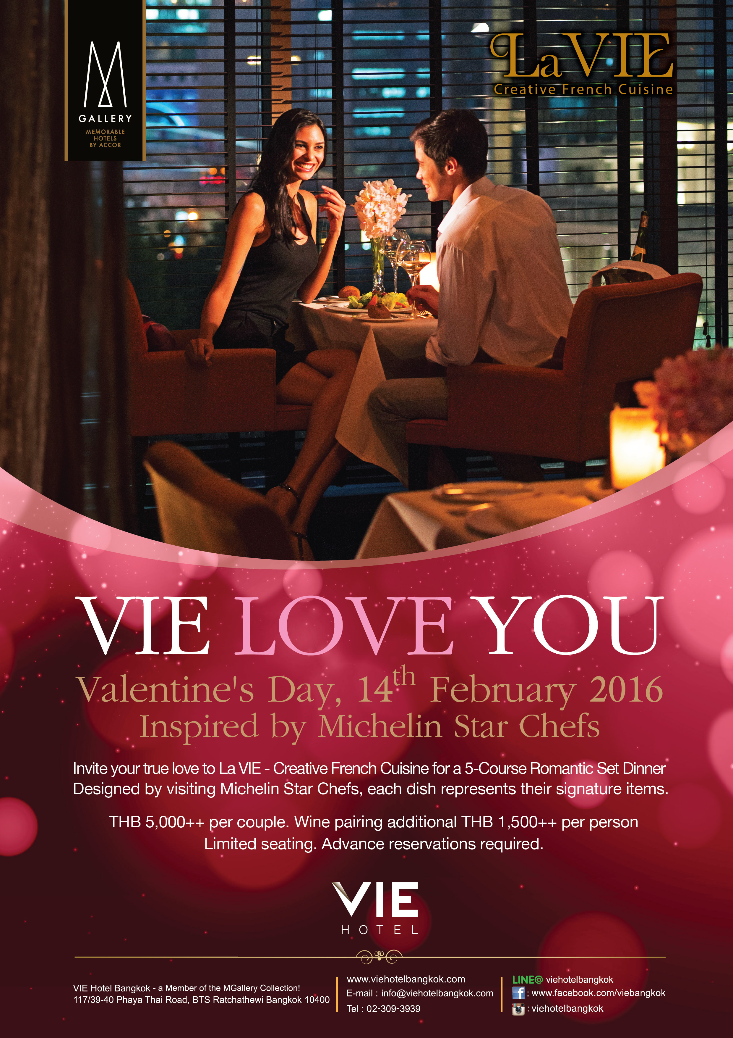 VIE LOVE YOU - Valentine's Set Dinner inspired by Michelin Star Chef